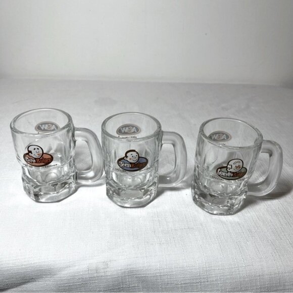 AW mini mugs Glass Drinkware Set Fun for kids Small mugs - Picture 1 of 6